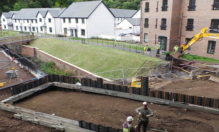 Double excavation in new residential area